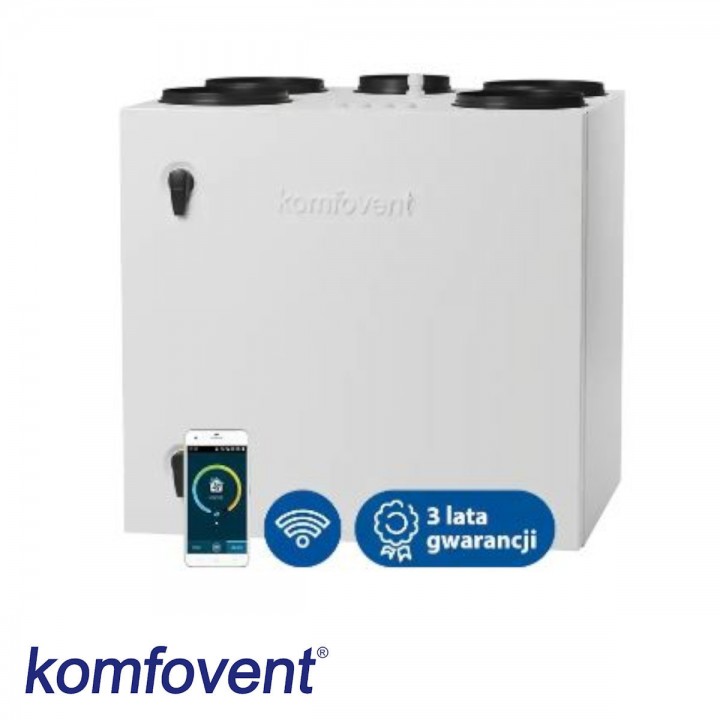 Rekuperator KOMFOVENT R400V AZ entalpiczny wraz z podstawowym montażem + C6.2